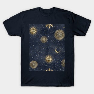 Sun Moon and Stars Blue Sky T-Shirt